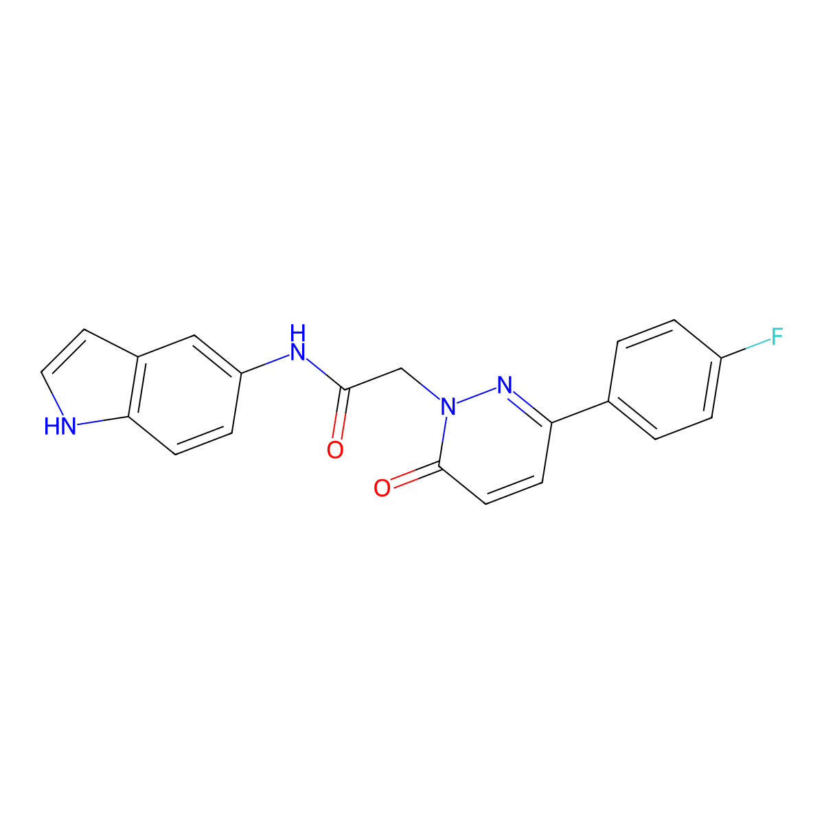 2-[3-(4-fluorophenyl)-6-oxopyridazin-1(6H)-yl]-N-(1H-indol-5-yl)acetamide molecular structure, CAS 1232792-09-4