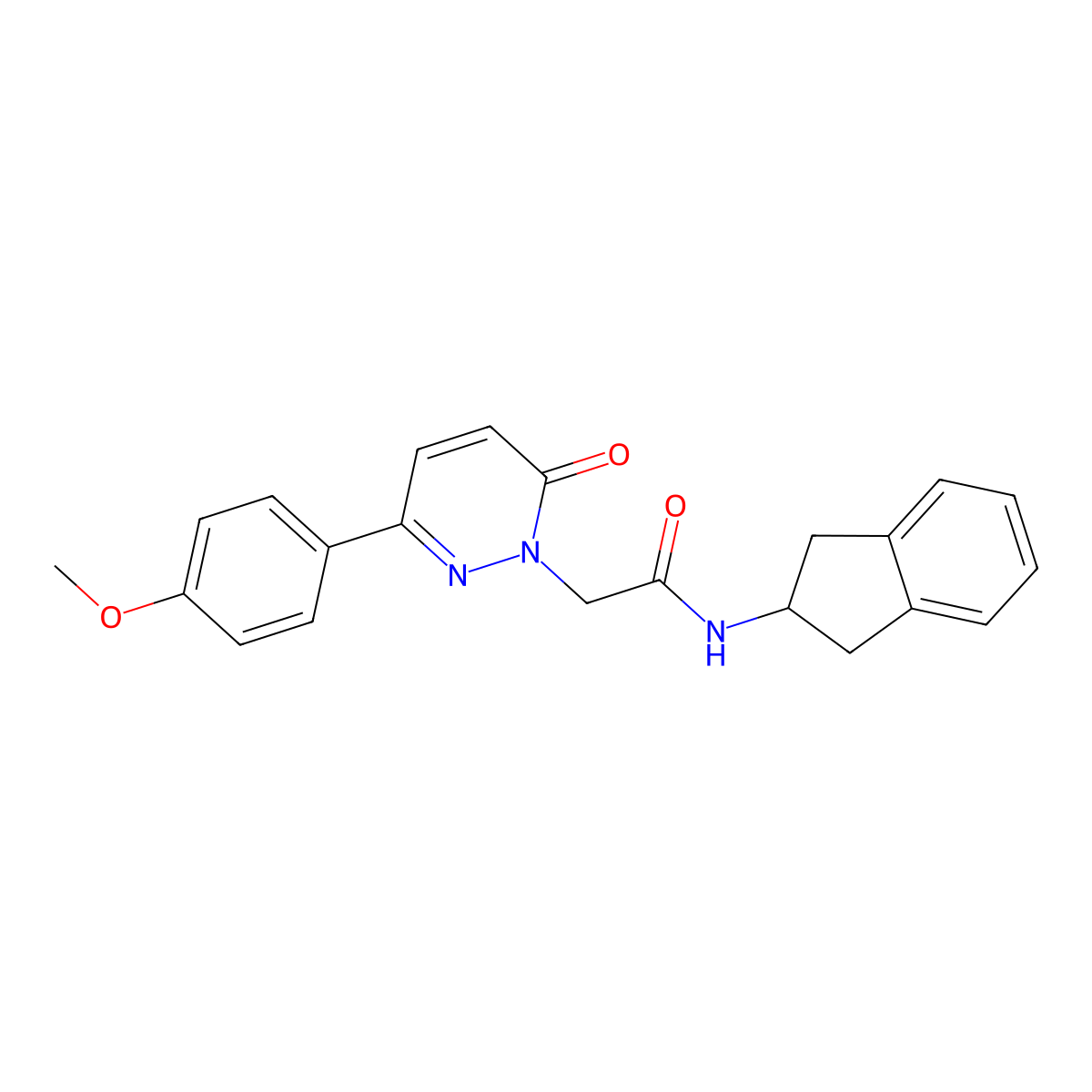N-(2,3-dihydro-1H-inden-2-yl)-2-(3-(4-methoxyphenyl)-6-oxopyridazin-1(6H)-yl)acetamide molecular structure, CAS 1232792-75-4