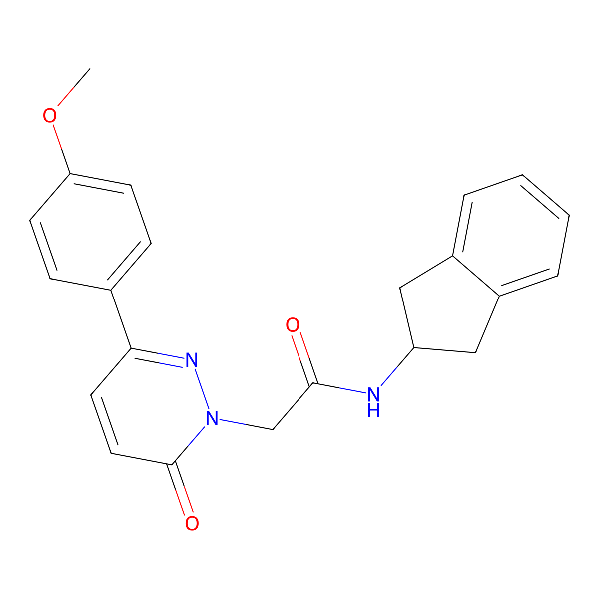 N-(2,3-dihydro-1H-inden-2-yl)-2-(3-(4-methoxyphenyl)-6-oxopyridazin-1(6H)-yl)acetamide molecular structure, CAS 1232792-75-4