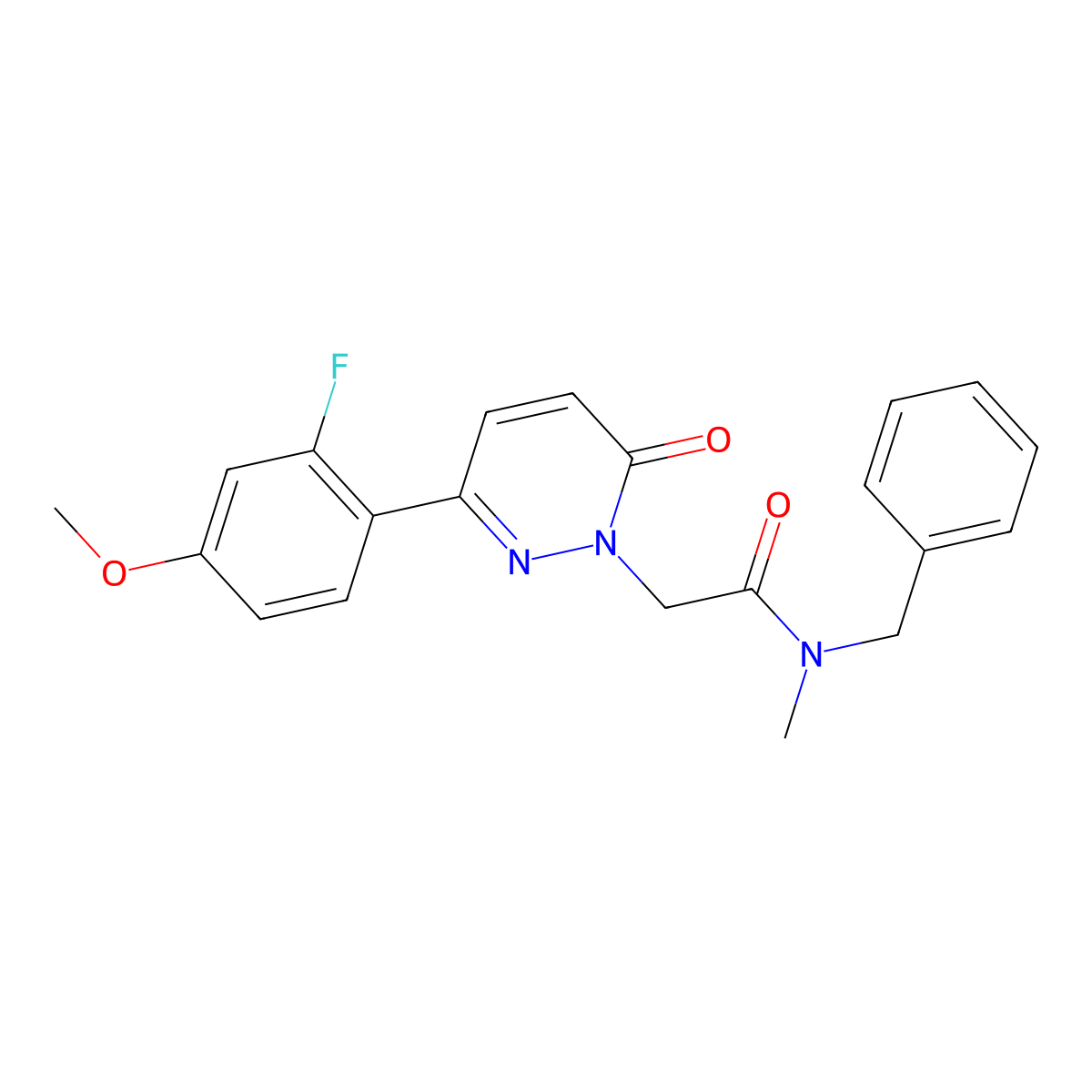 N-benzyl-2-(3-(2-fluoro-4-methoxyphenyl)-6-oxopyridazin-1(6H)-yl)-N-methylacetamide molecular structure, CAS 1232792-88-9