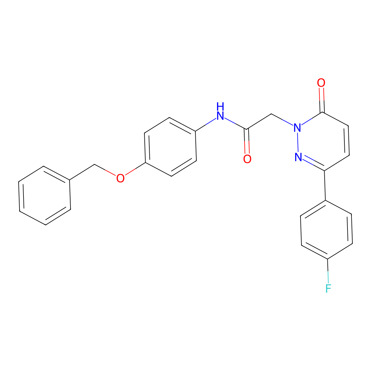 N-[4-(benzyloxy)phenyl]-2-[3-(4-fluorophenyl)-6-oxopyridazin-1(6H)-yl]acetamide molecular structure, CAS 1232793-10-0