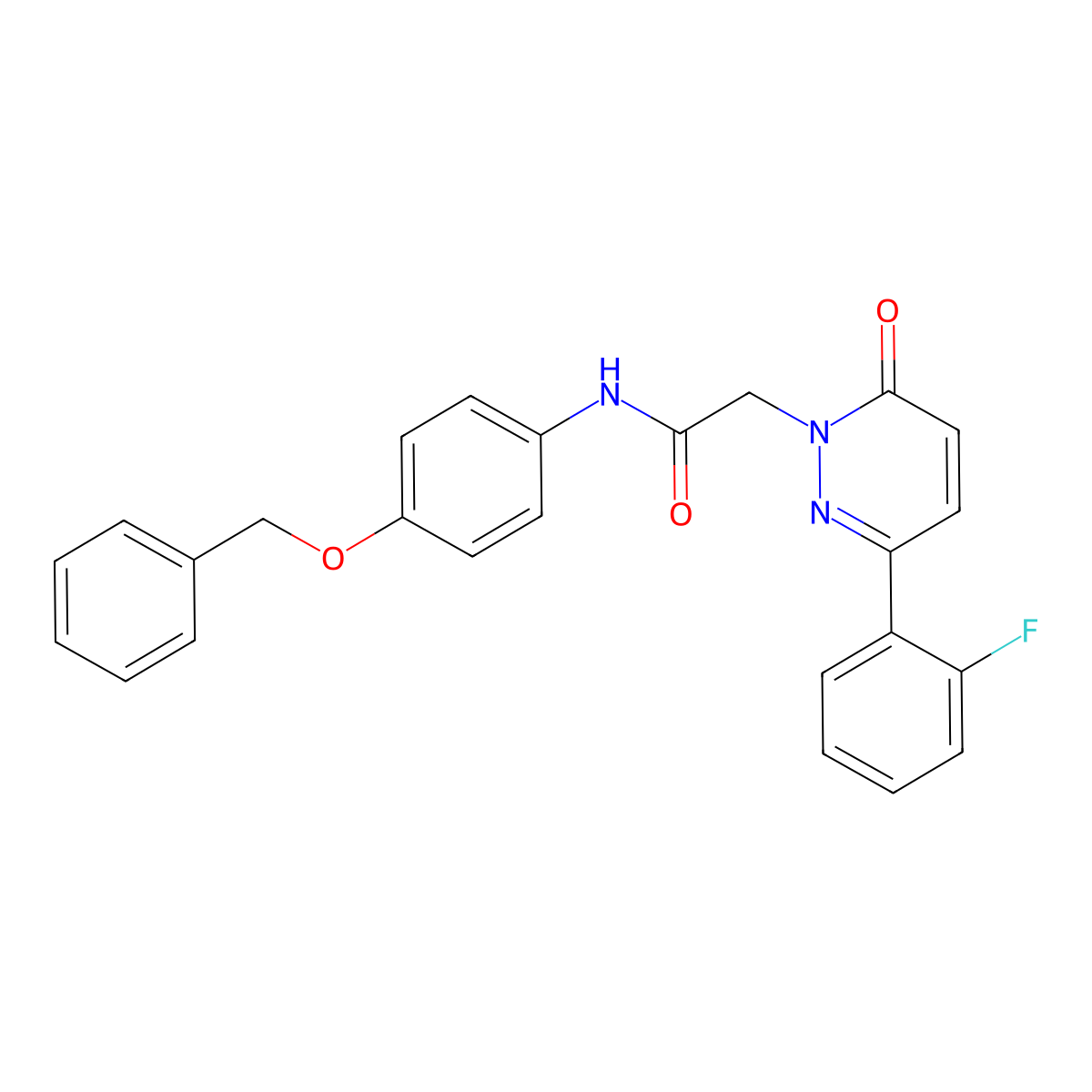 N-[4-(benzyloxy)phenyl]-2-[3-(2-fluorophenyl)-6-oxopyridazin-1(6H)-yl]acetamide molecular structure, CAS 1232793-29-1
