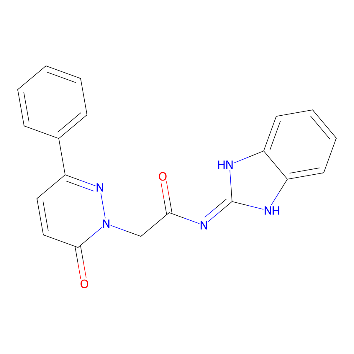 N-(1H-benzo[d]imidazol-2-yl)-2-(6-oxo-3-phenylpyridazin-1(6H)-yl)acetamide molecular structure, CAS 1232793-72-4