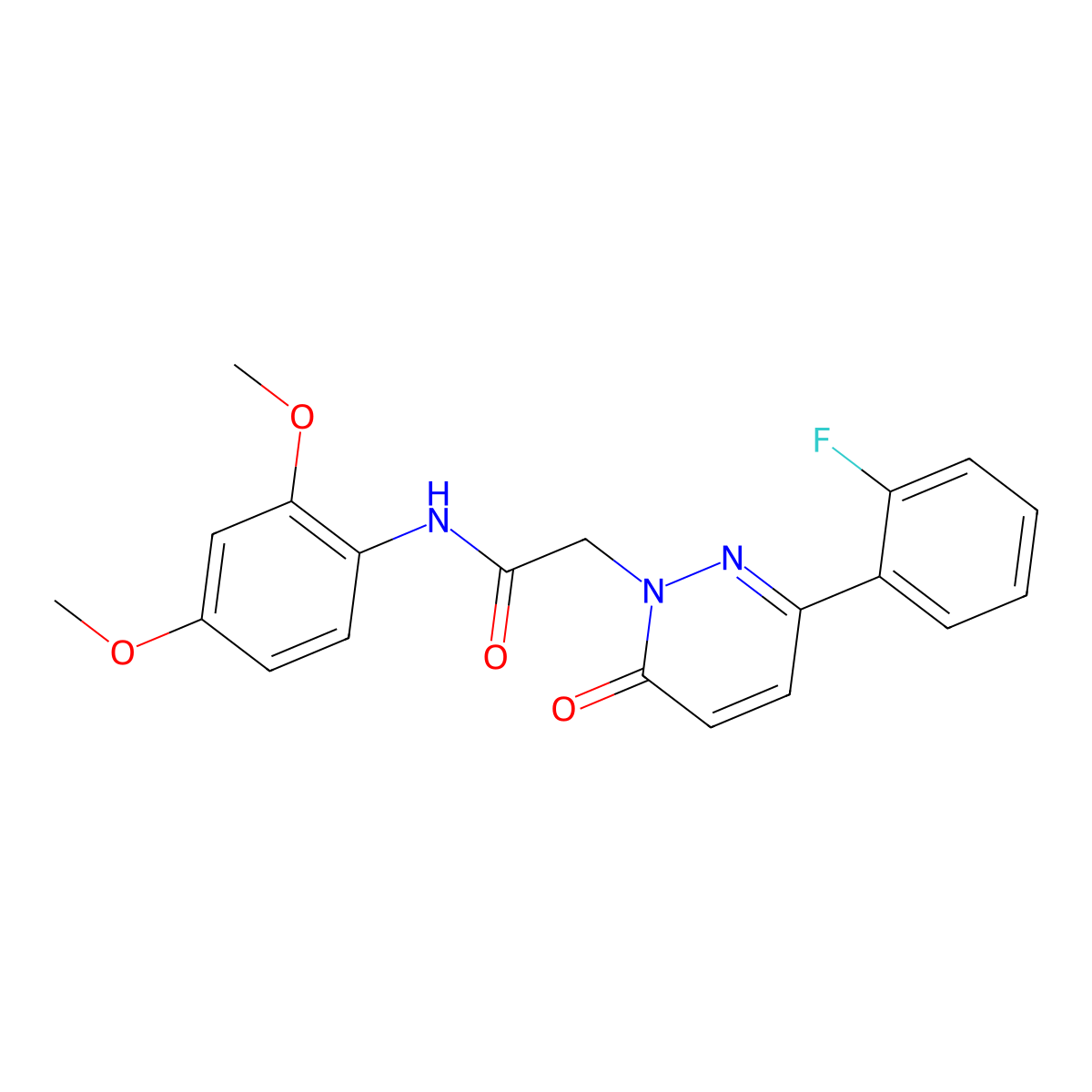 N-(2,4-dimethoxyphenyl)-2-[3-(2-fluorophenyl)-6-oxopyridazin-1(6H)-yl]acetamide molecular structure, CAS 1232793-99-5