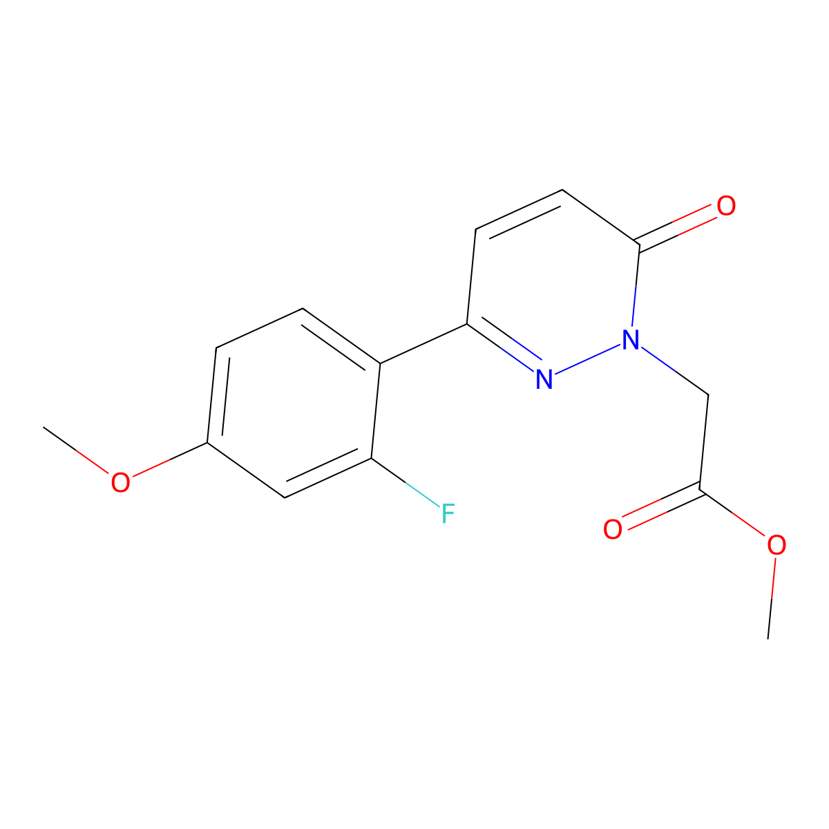 methyl [3-(2-fluoro-4-methoxyphenyl)-6-oxopyridazin-1(6H)-yl]acetate molecular structure, CAS 1232794-01-2