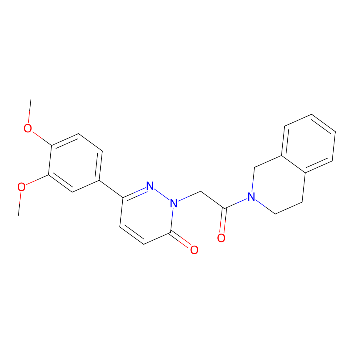 2-[2-(3,4-dihydroisoquinolin-2(1H)-yl)-2-oxoethyl]-6-(3,4-dimethoxyphenyl)pyridazin-3(2H)-one molecular structure, CAS 1232794-50-1