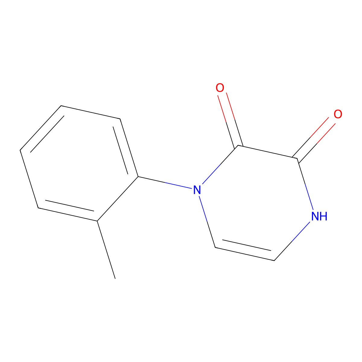 1-(2-Methylphenyl)-1,4-dihydropyrazine-2,3-dione molecular structure, CAS 1232795-19-5