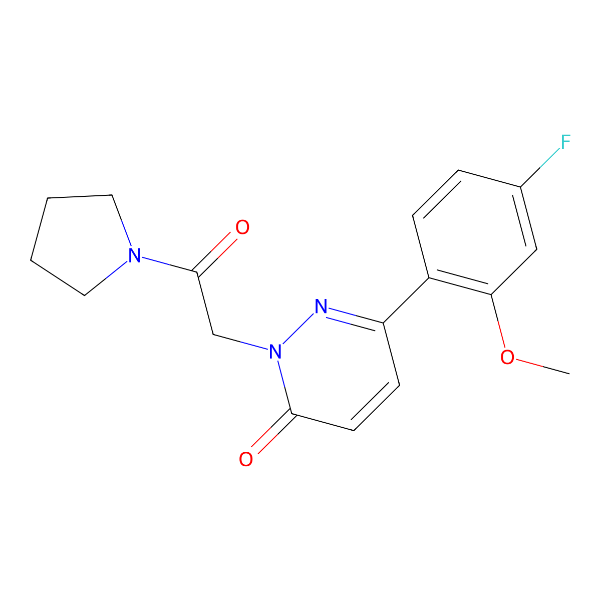 6-(4-fluoro-2-methoxyphenyl)-2-[2-oxo-2-(1-pyrrolidinyl)ethyl]-3(2H)-pyridazinone molecular structure, CAS 1232795-25-3