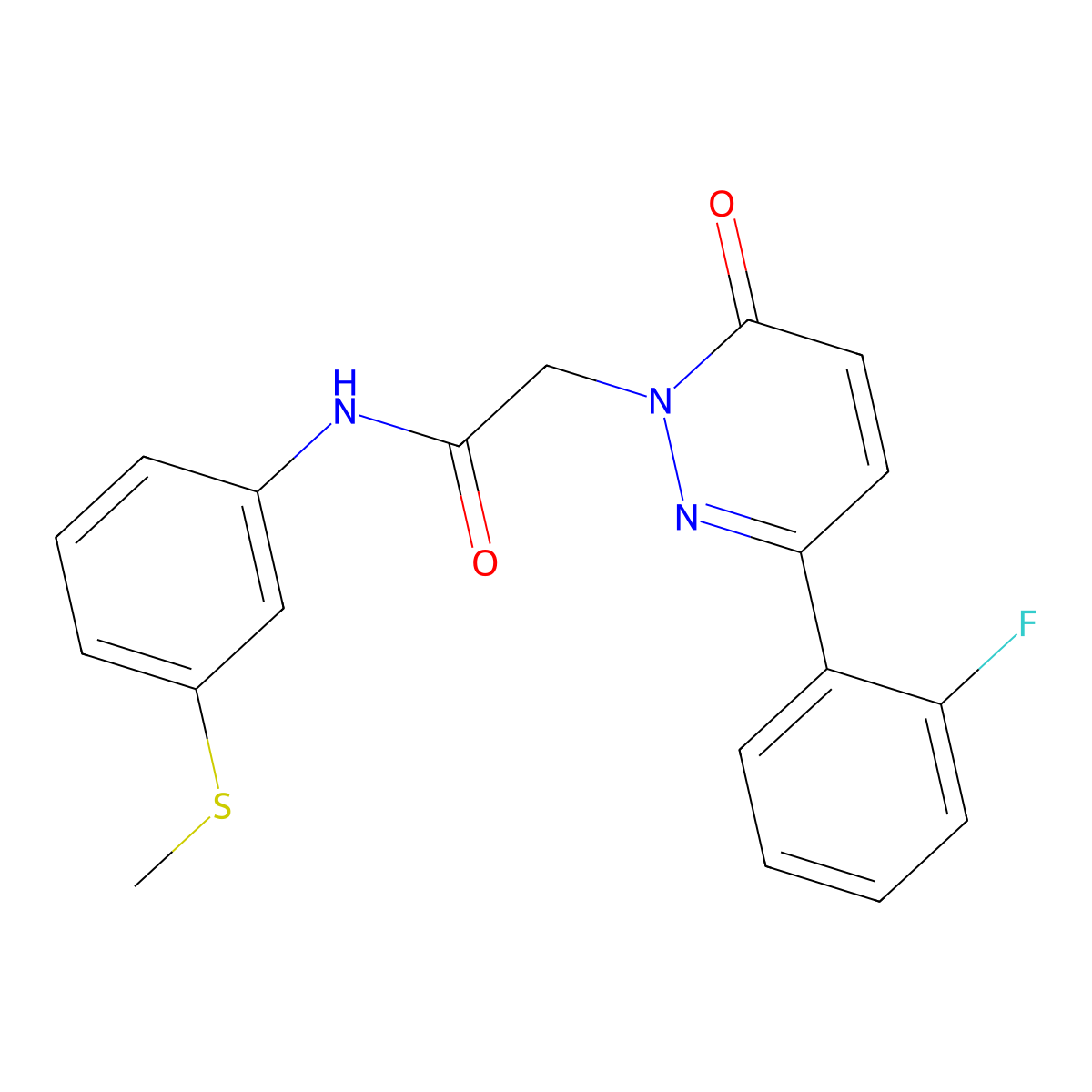 2-[3-(2-fluorophenyl)-6-oxopyridazin-1(6H)-yl]-N-[3-(methylsulfanyl)phenyl]acetamide molecular structure, CAS 1232795-52-6
