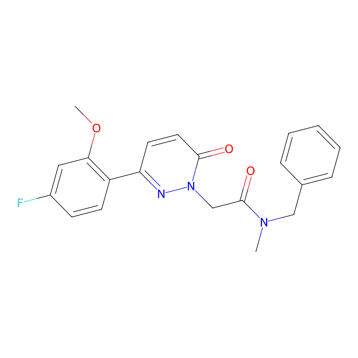 N-benzyl-2-[3-(4-fluoro-2-methoxyphenyl)-6-oxopyridazin-1(6H)-yl]-N-methylacetamide molecular structure, CAS 1232795-54-8