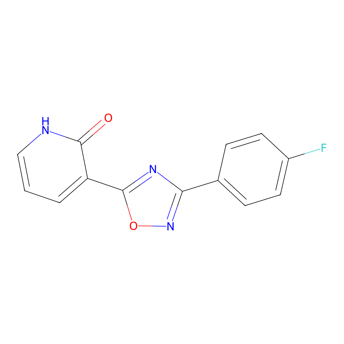 3-[3-(4-fluorophenyl)-1,2,4-oxadiazol-5-yl]pyridin-2(1H)-one molecular structure, CAS 1232795-76-4