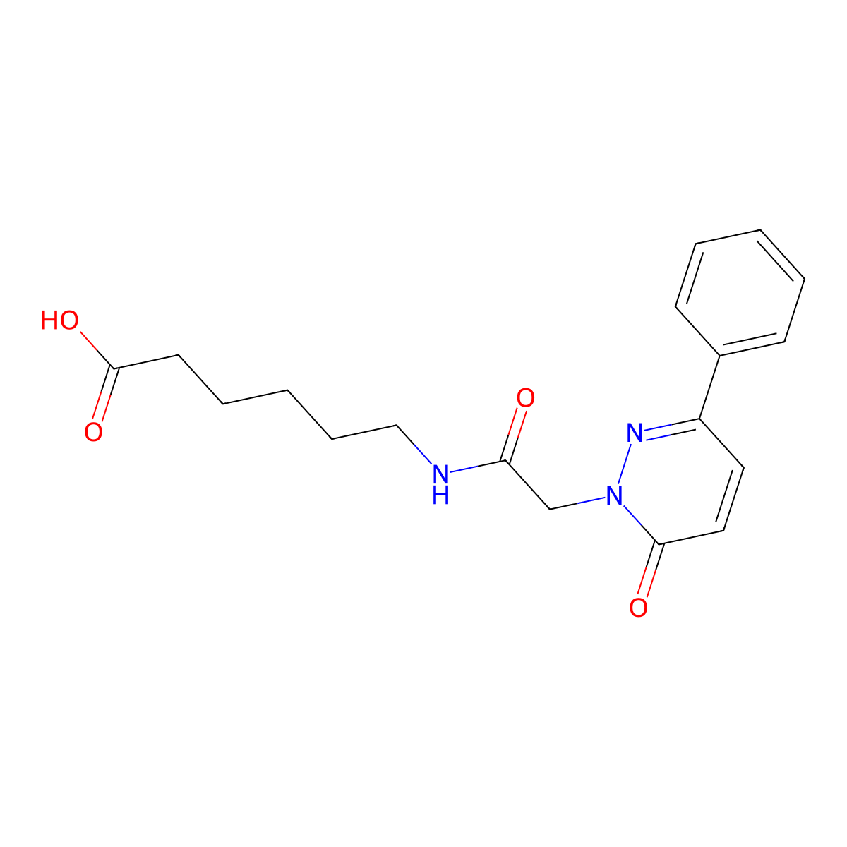 6-{[(6-oxo-3-phenylpyridazin-1(6H)-yl)acetyl]amino}hexanoic acid molecular structure, CAS 1232796-36-9