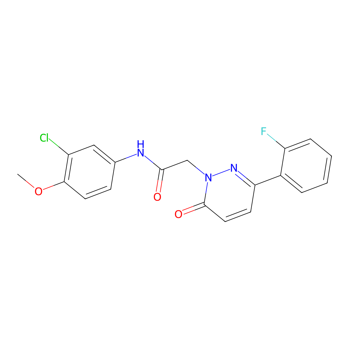 N-(3-chloro-4-methoxyphenyl)-2-[3-(2-fluorophenyl)-6-oxopyridazin-1(6H)-yl]acetamide molecular structure, CAS 1232796-49-4
