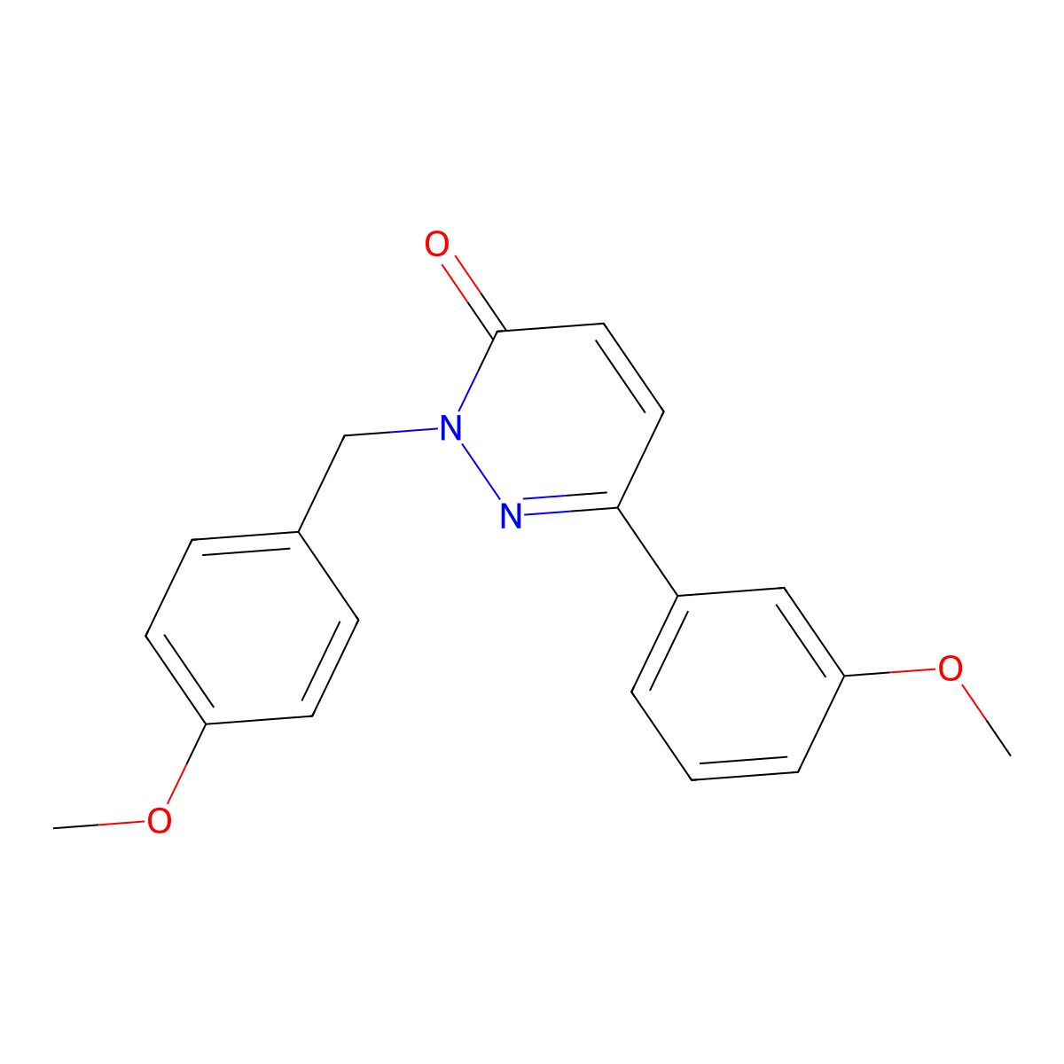 2-(4-methoxybenzyl)-6-(3-methoxyphenyl)pyridazin-3(2H)-one molecular structure, CAS 1232796-58-5