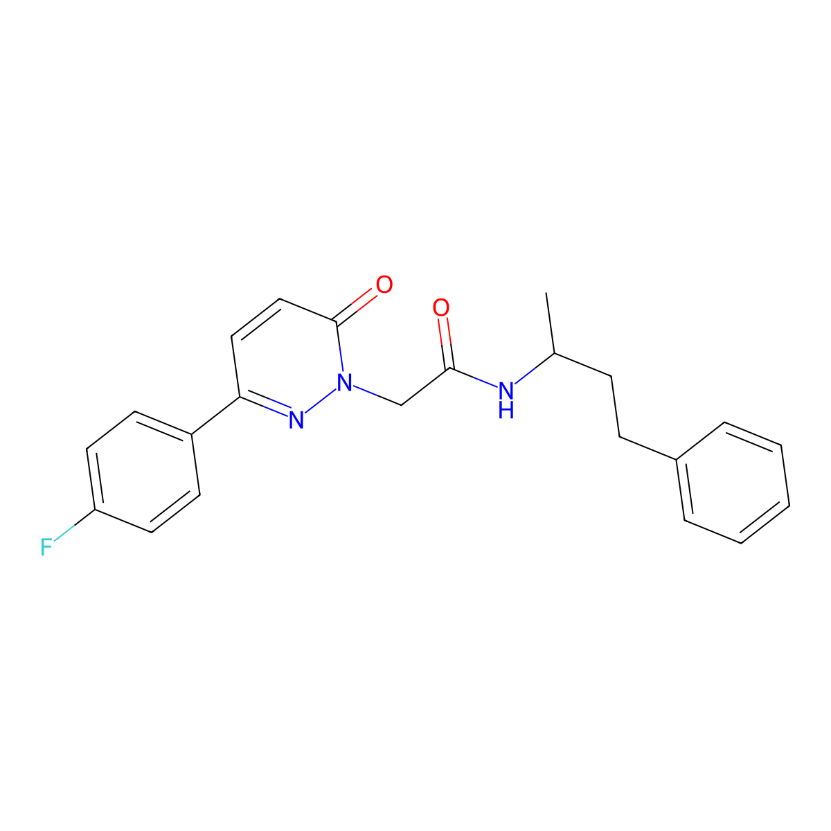 2-(3-(4-fluorophenyl)-6-oxopyridazin-1(6H)-yl)-N-(4-phenylbutan-2-yl)acetamide molecular structure, CAS 1232796-72-3
