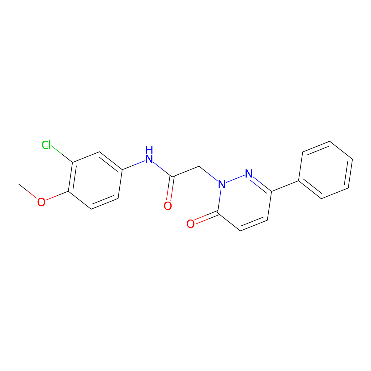N-(3-chloro-4-methoxyphenyl)-2-(6-oxo-3-phenylpyridazin-1(6H)-yl)acetamide molecular structure, CAS 1232796-92-7