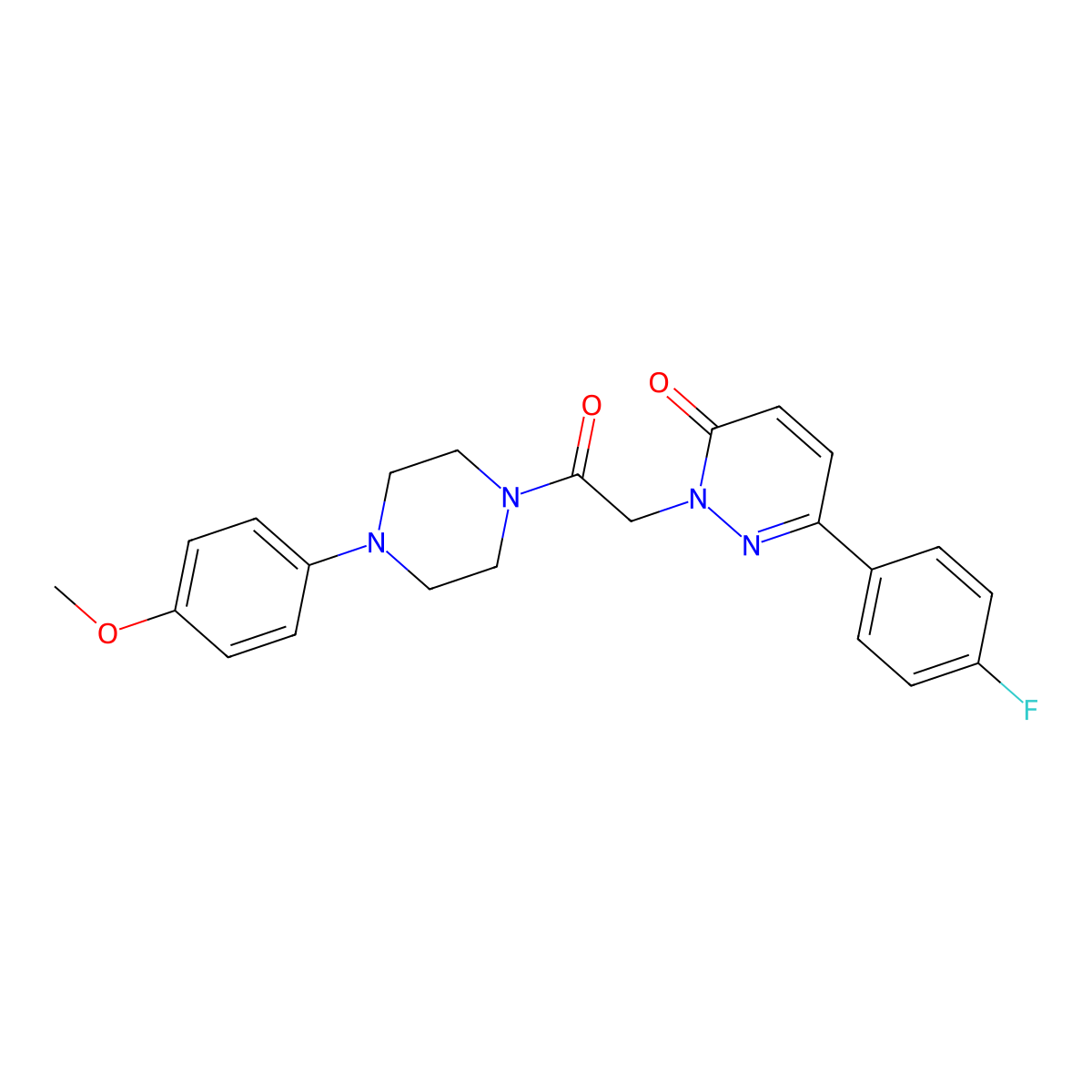 6-(4-fluorophenyl)-2-{2-[4-(4-methoxyphenyl)piperazino]-2-oxoethyl}-3(2H)-pyridazinone molecular structure, CAS 1232797-01-1