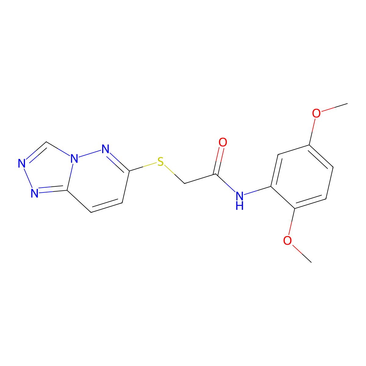 N-(2,5-dimethoxyphenyl)-2-([1,2,4]triazolo[4,3-b]pyridazin-6-ylsulfanyl)acetamide molecular structure, CAS 1232797-20-4