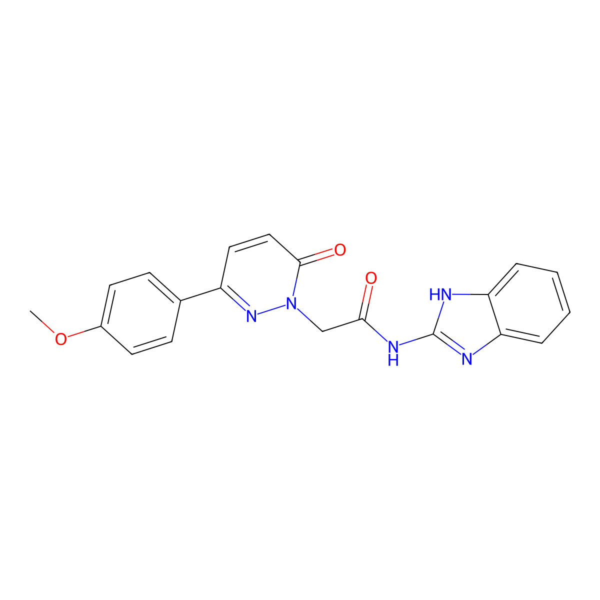 N-(1H-benzimidazol-2-yl)-2-[3-(4-methoxyphenyl)-6-oxopyridazin-1(6H)-yl]acetamide molecular structure, CAS 1232797-24-8