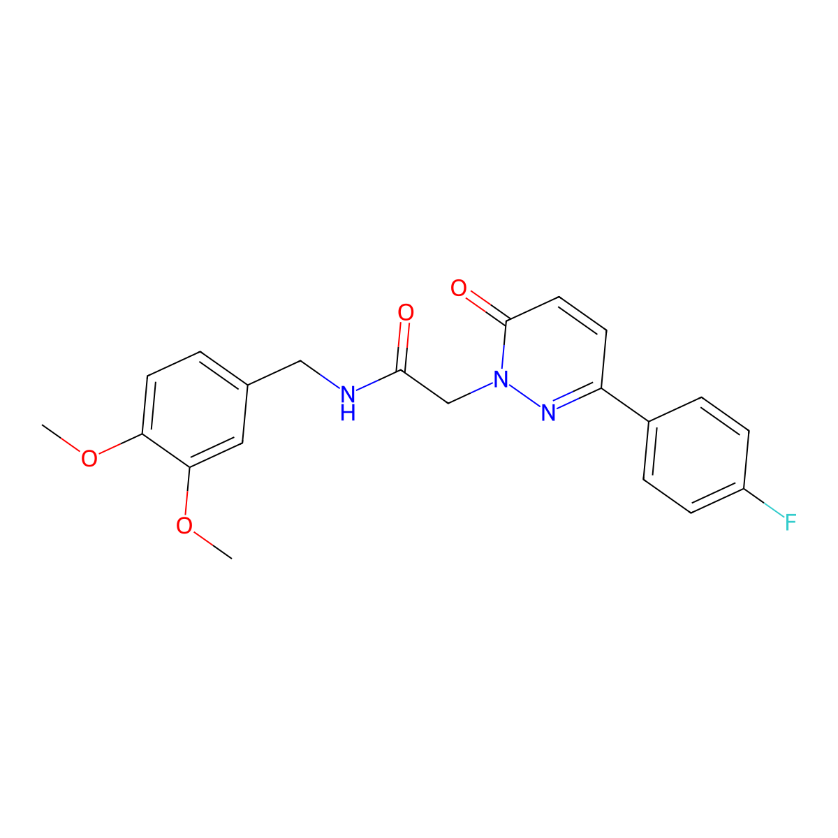 N-(3,4-dimethoxybenzyl)-2-[3-(4-fluorophenyl)-6-oxo-1(6H)-pyridazinyl]acetamide molecular structure, CAS 1232797-66-8