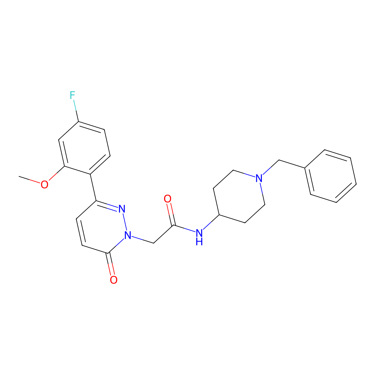 N-(1-benzylpiperidin-4-yl)-2-[3-(4-fluoro-2-methoxyphenyl)-6-oxopyridazin-1(6H)-yl]acetamide molecular structure, CAS 1232797-77-1