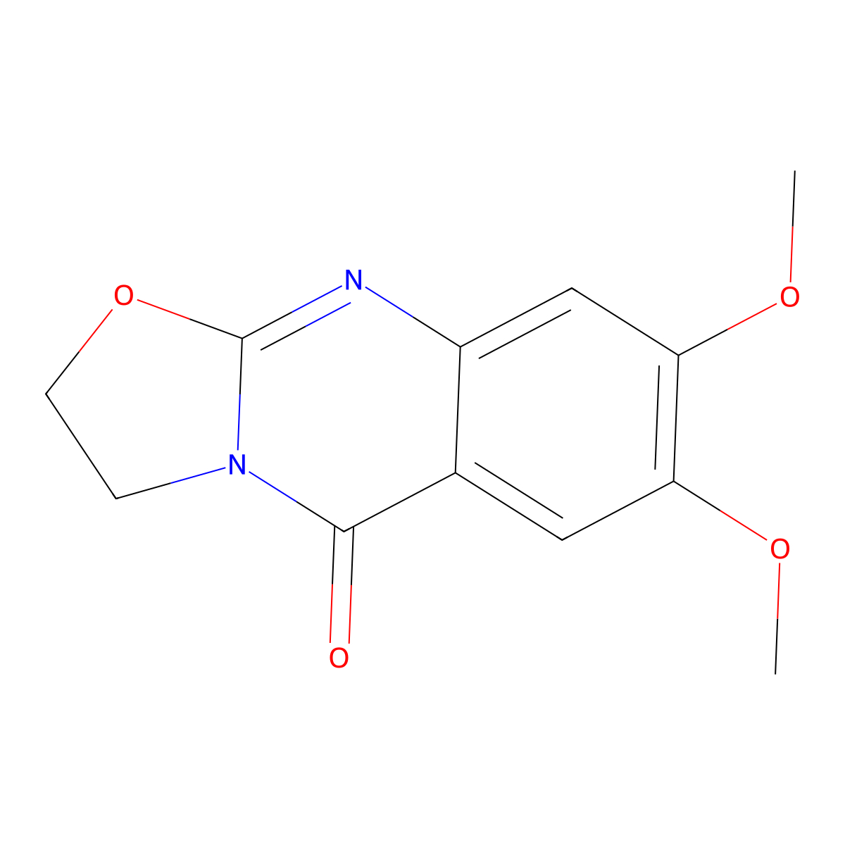 7,8-dimethoxy-2H-oxazolo[2,3-b]quinazolin-5(3H)-one molecular structure, CAS 1232797-83-9