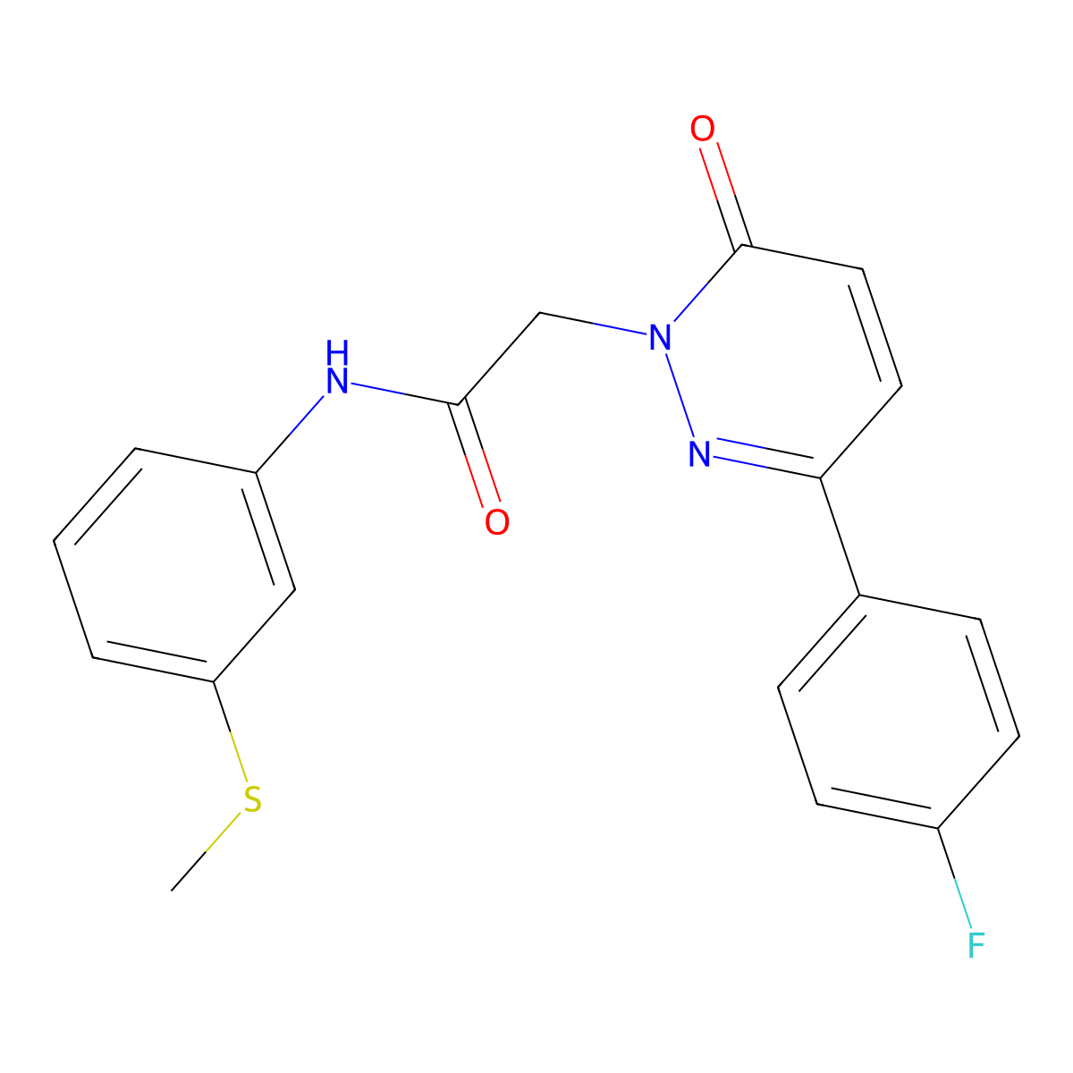 2-[3-(4-fluorophenyl)-6-oxopyridazin-1(6H)-yl]-N-[3-(methylsulfanyl)phenyl]acetamide molecular structure, CAS 1232798-16-1