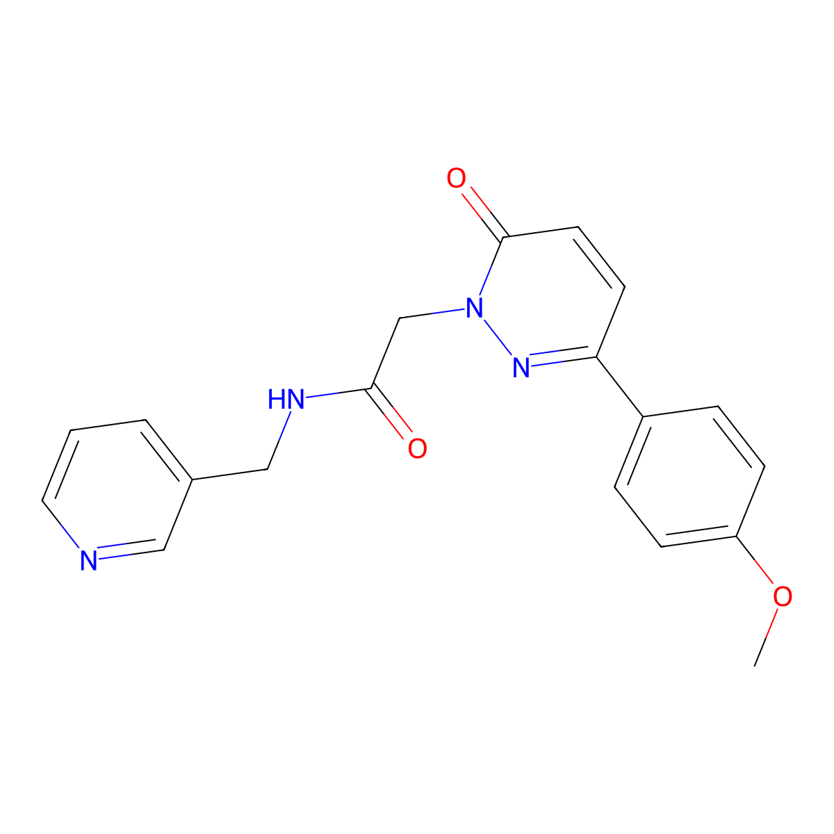 2-[3-(4-methoxyphenyl)-6-oxopyridazin-1(6H)-yl]-N-(pyridin-3-ylmethyl)acetamide molecular structure, CAS 1232798-30-9