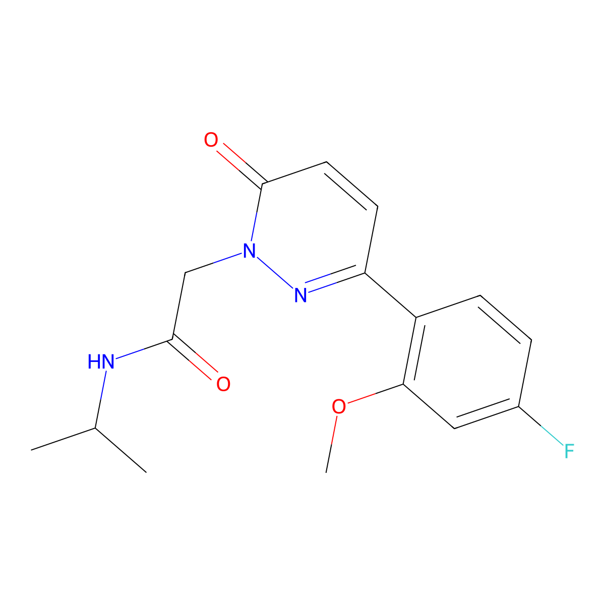 2-[3-(4-fluoro-2-methoxyphenyl)-6-oxo-1(6H)-pyridazinyl]-N~1~-isopropylacetamide molecular structure, CAS 1232798-54-7