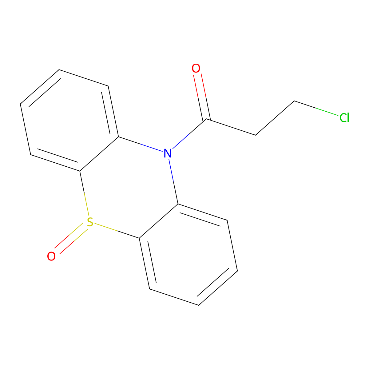 3-chloro-1-(5-oxido-10H-phenothiazin-10-yl)propan-1-one molecular structure, CAS 1232798-55-8