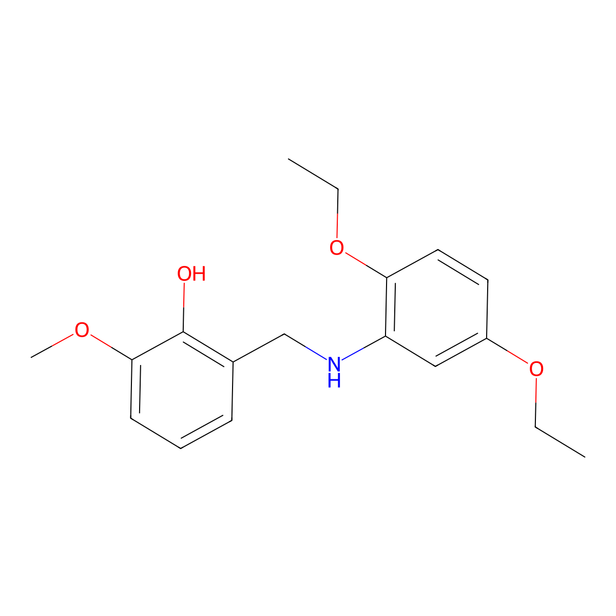 2-{[(2,5-Diethoxyphenyl)amino]methyl}-6-methoxyphenol molecular structure, CAS 1232799-00-6
