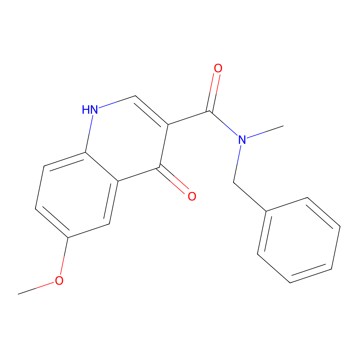 N-benzyl-4-hydroxy-6-methoxy-N-methylquinoline-3-carboxamide molecular structure, CAS 1232799-01-7
