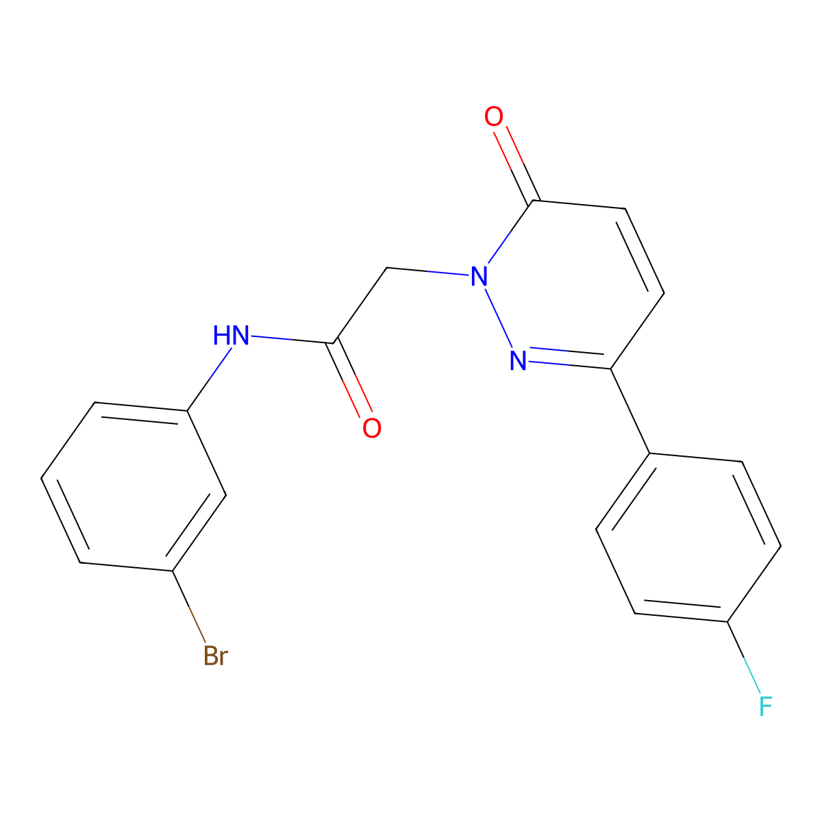 N-(3-bromophenyl)-2-(3-(4-fluorophenyl)-6-oxopyridazin-1(6H)-yl)acetamide molecular structure, CAS 1232799-31-3