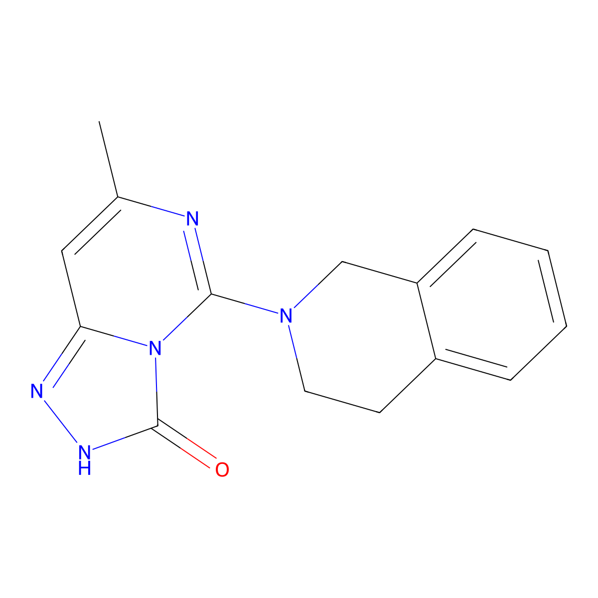 5-(3,4-dihydroisoquinolin-2(1H)-yl)-7-methyl[1,2,4]triazolo[4,3-c]pyrimidin-3(2H)-one molecular structure, CAS 1232799-47-1