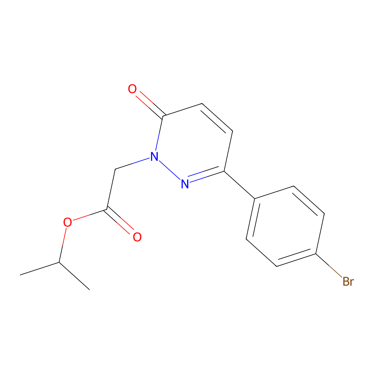 propan-2-yl [3-(4-bromophenyl)-6-oxopyridazin-1(6H)-yl]acetate molecular structure, CAS 1232799-53-9