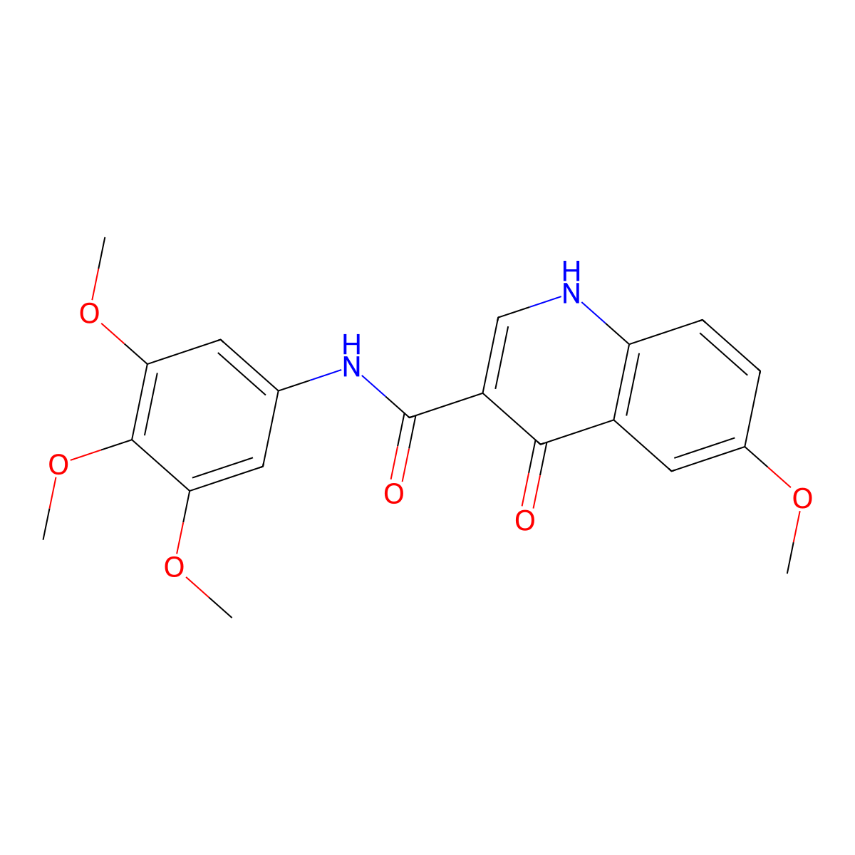 4-hydroxy-6-methoxy-N-(3,4,5-trimethoxyphenyl)quinoline-3-carboxamide molecular structure, CAS 1232799-61-9
