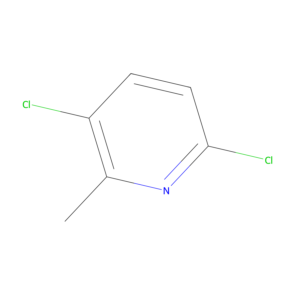 3,6-Dichloro-2-methylpyridine molecular structure, CAS 123280-64-8
