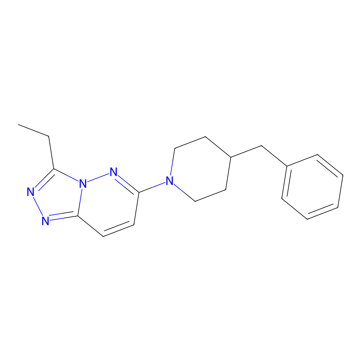 6-(4-Benzylpiperidin-1-yl)-3-ethyl[1,2,4]triazolo[4,3-b]pyridazine molecular structure, CAS 1232800-00-8