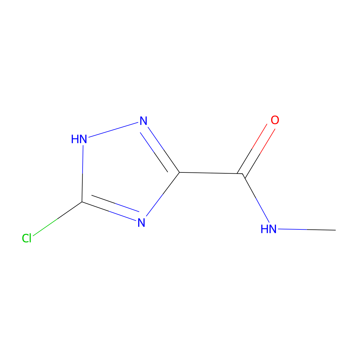 3-chloro-N-methyl-1H-1,2,4-triazole-5-carboxamide molecular structure, CAS 1232800-16-6