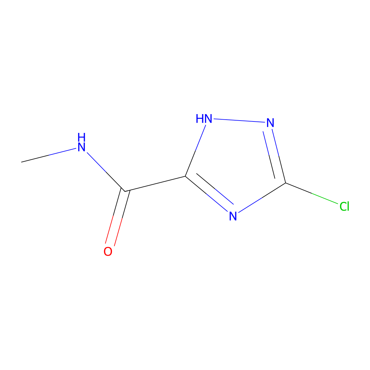 3-chloro-N-methyl-1H-1,2,4-triazole-5-carboxamide molecular structure, CAS 1232800-16-6