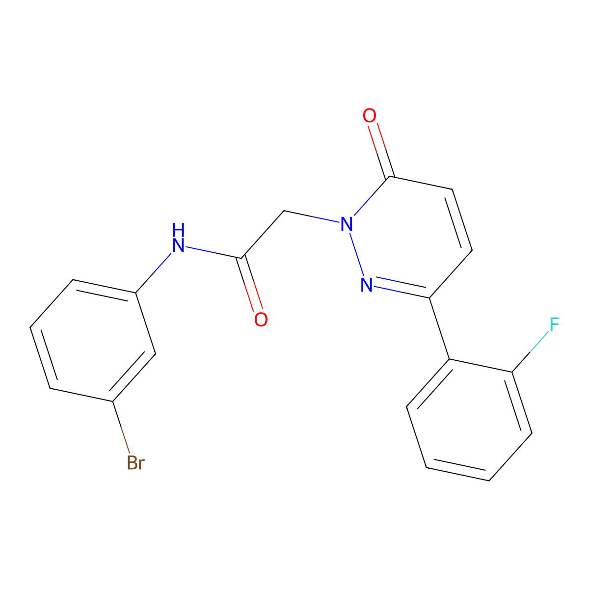N-(3-bromophenyl)-2-[3-(2-fluorophenyl)-6-oxopyridazin-1(6H)-yl]acetamide molecular structure, CAS 1232800-39-3