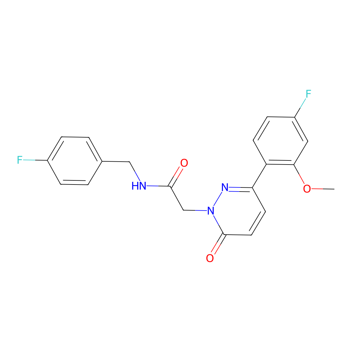 N-(4-fluorobenzyl)-2-[3-(4-fluoro-2-methoxyphenyl)-6-oxopyridazin-1(6H)-yl]acetamide molecular structure, CAS 1232800-76-8