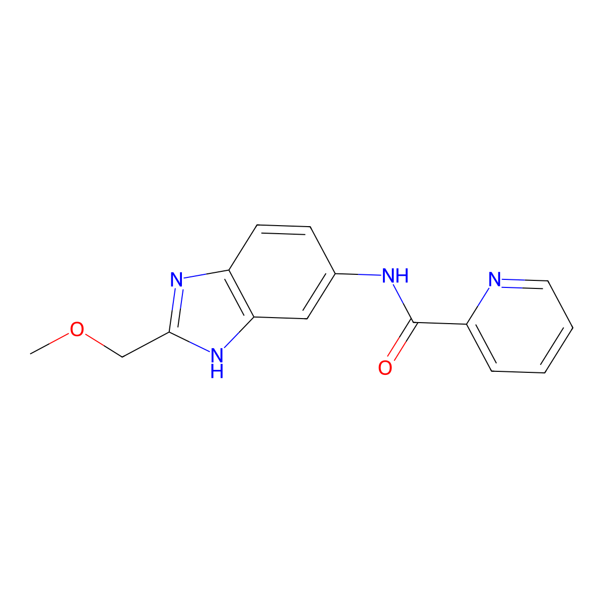 N-[2-(methoxymethyl)-1H-benzimidazol-5-yl]pyridine-2-carboxamide molecular structure, CAS 1232800-82-6