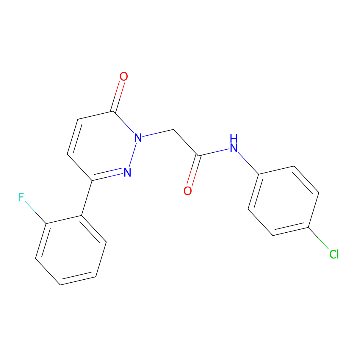 N-(4-chlorophenyl)-2-(3-(2-fluorophenyl)-6-oxopyridazin-1(6H)-yl)acetamide molecular structure, CAS 1232801-33-0