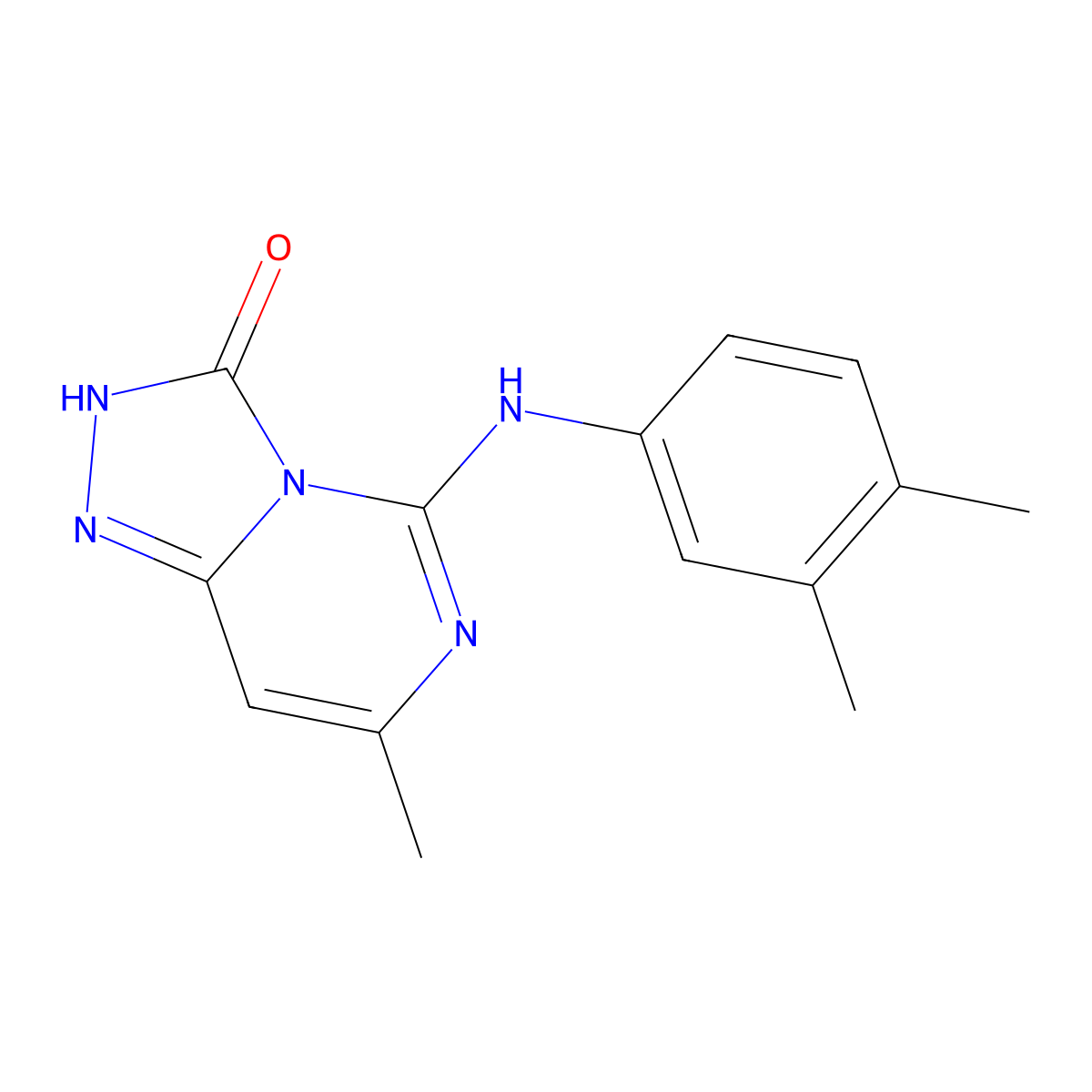 5-[(3,4-dimethylphenyl)amino]-7-methyl[1,2,4]triazolo[4,3-c]pyrimidin-3(2H)-one molecular structure, CAS 1232801-35-2