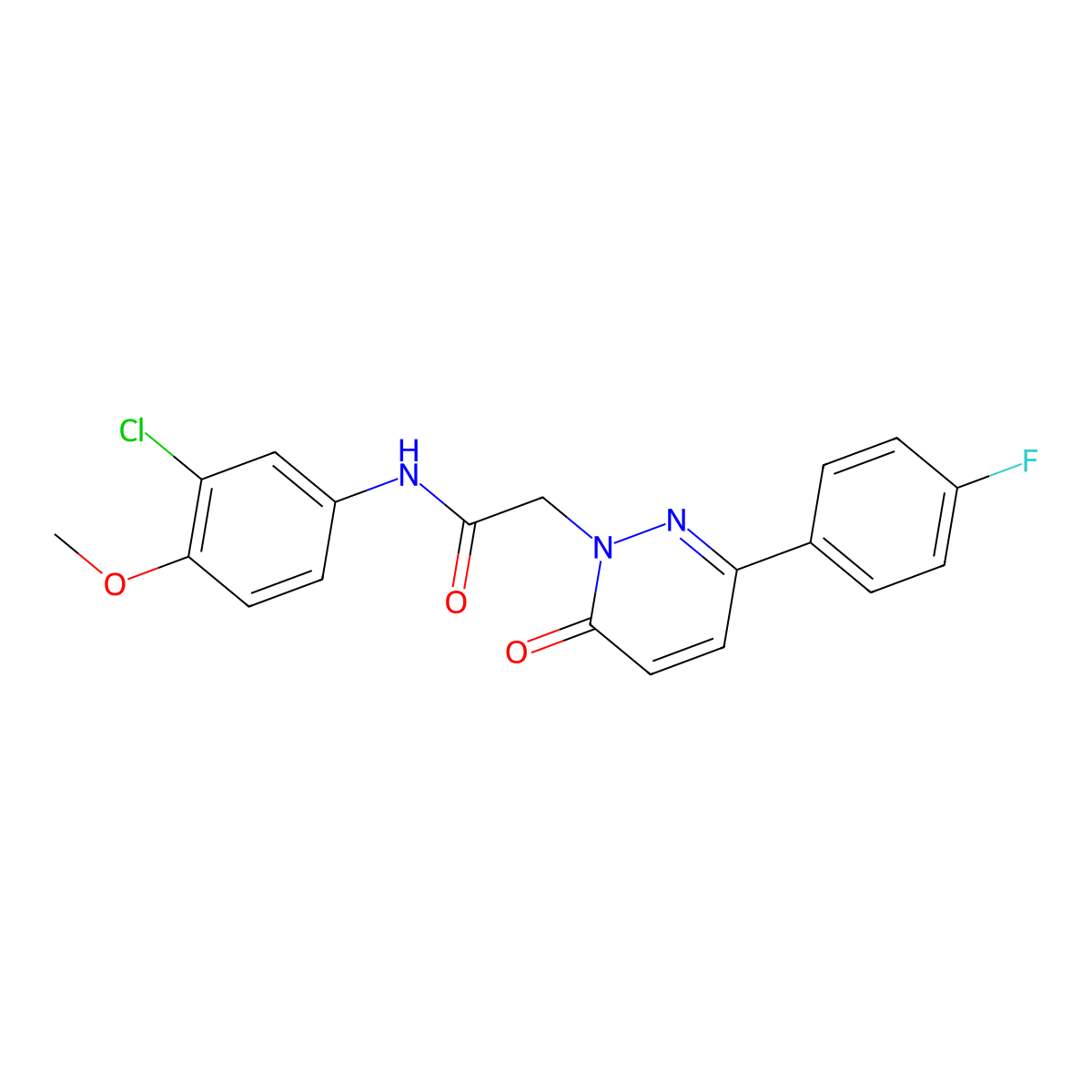 N-(3-chloro-4-methoxyphenyl)-2-(3-(4-fluorophenyl)-6-oxopyridazin-1(6H)-yl)acetamide molecular structure, CAS 1232801-86-3