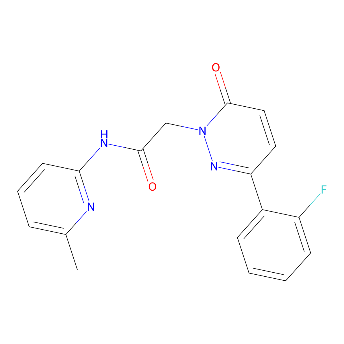2-(3-(2-fluorophenyl)-6-oxopyridazin-1(6H)-yl)-N-(6-methylpyridin-2-yl)acetamide molecular structure, CAS 1232802-25-3