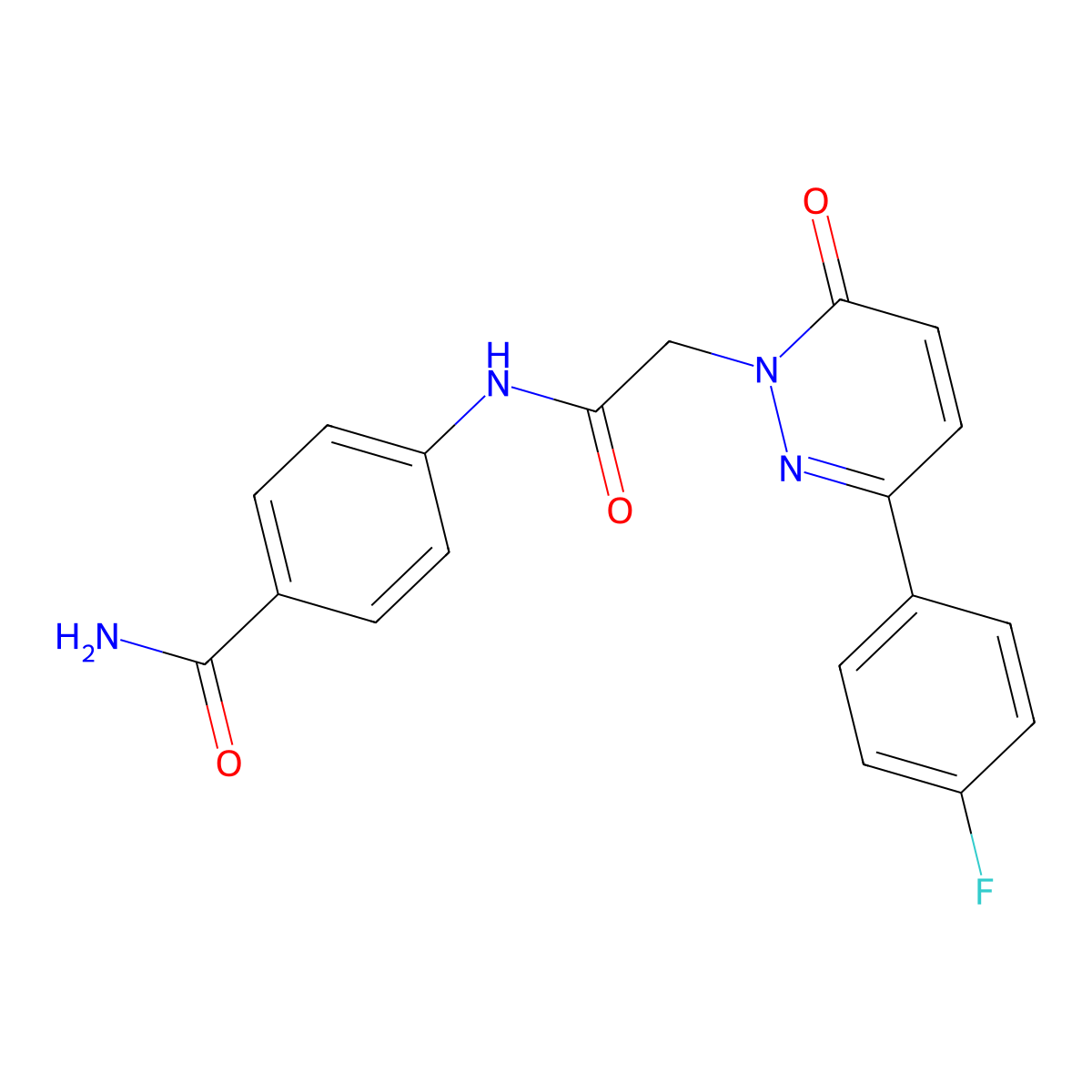 4-({[3-(4-fluorophenyl)-6-oxopyridazin-1(6H)-yl]acetyl}amino)benzamide molecular structure, CAS 1232802-41-3