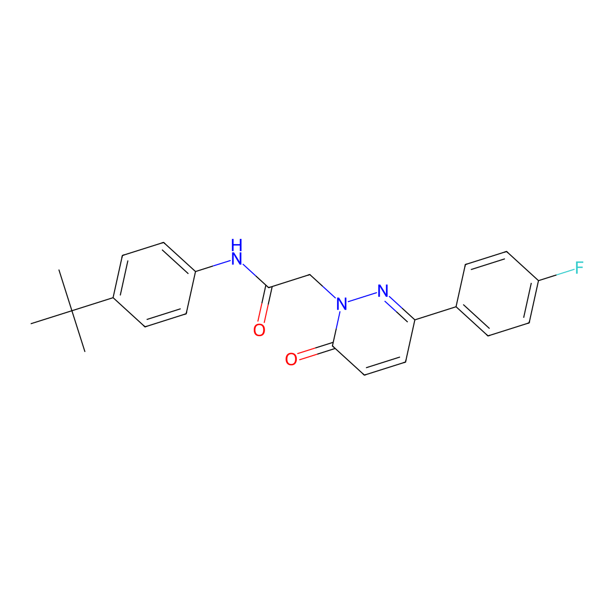 N-(4-tert-butylphenyl)-2-[3-(4-fluorophenyl)-6-oxopyridazin-1(6H)-yl]acetamide molecular structure, CAS 1232802-85-5