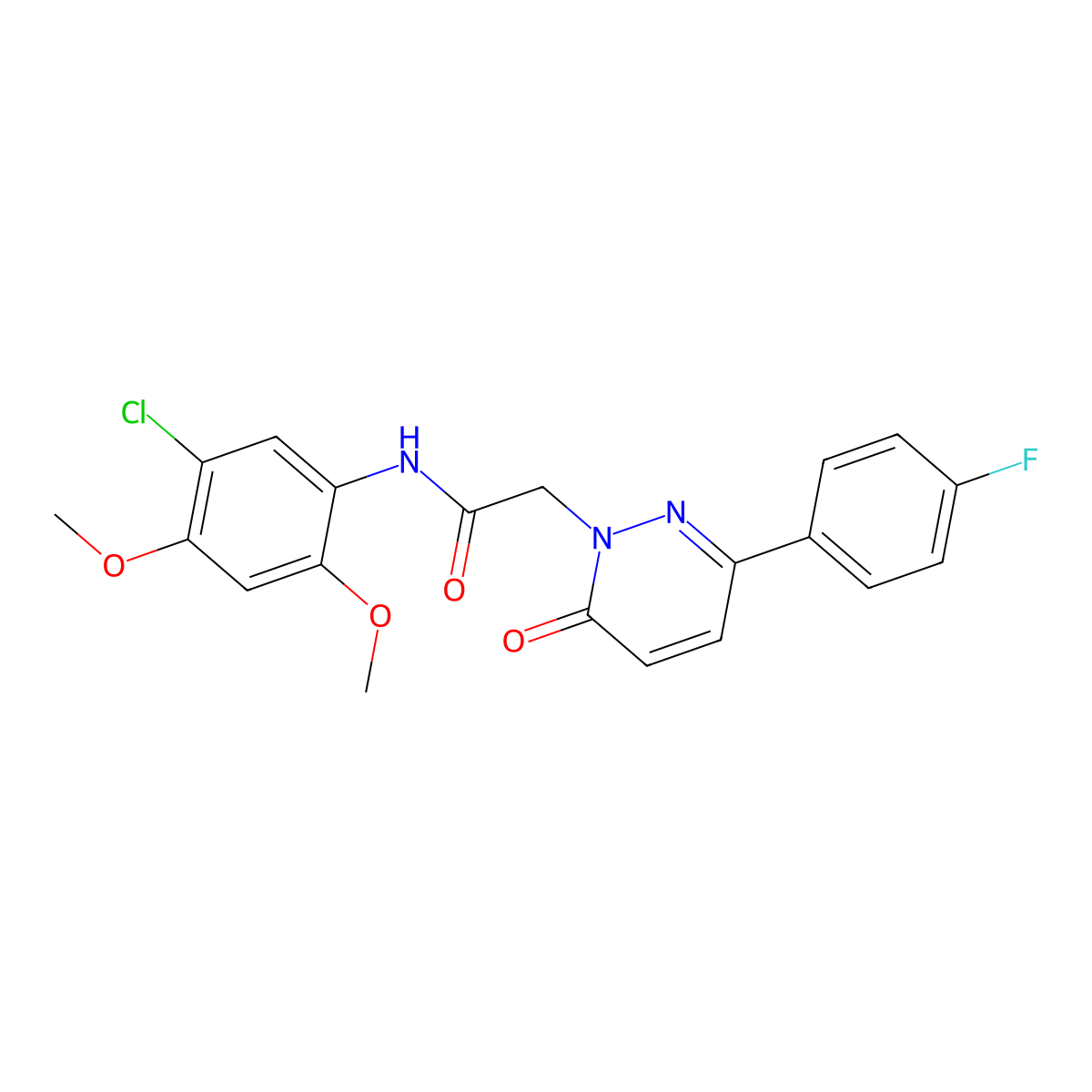 N-(5-chloro-2,4-dimethoxyphenyl)-2-(3-(4-fluorophenyl)-6-oxopyridazin-1(6H)-yl)acetamide molecular structure, CAS 1232802-89-9